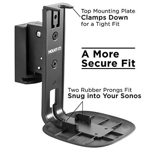 Mount-It! Adjustable Speaker Wall Mount for SONOS One, One SL & Play:1 | Space-Saving, Tilt & Swivel, Durable thumbnail 2