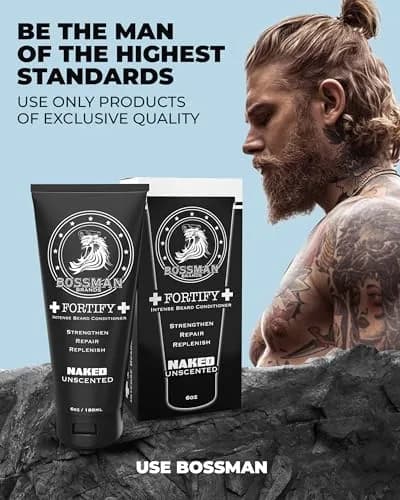 Bossman Fortify Intense Beard Conditioner for Men (Unscented) 118ml (4 Fl Oz) | Strengthens & Softens Beard thumbnail 8