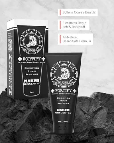 Bossman Fortify Intense Beard Conditioner for Men (Unscented) 118ml (4 Fl Oz) | Strengthens & Softens Beard thumbnail 2