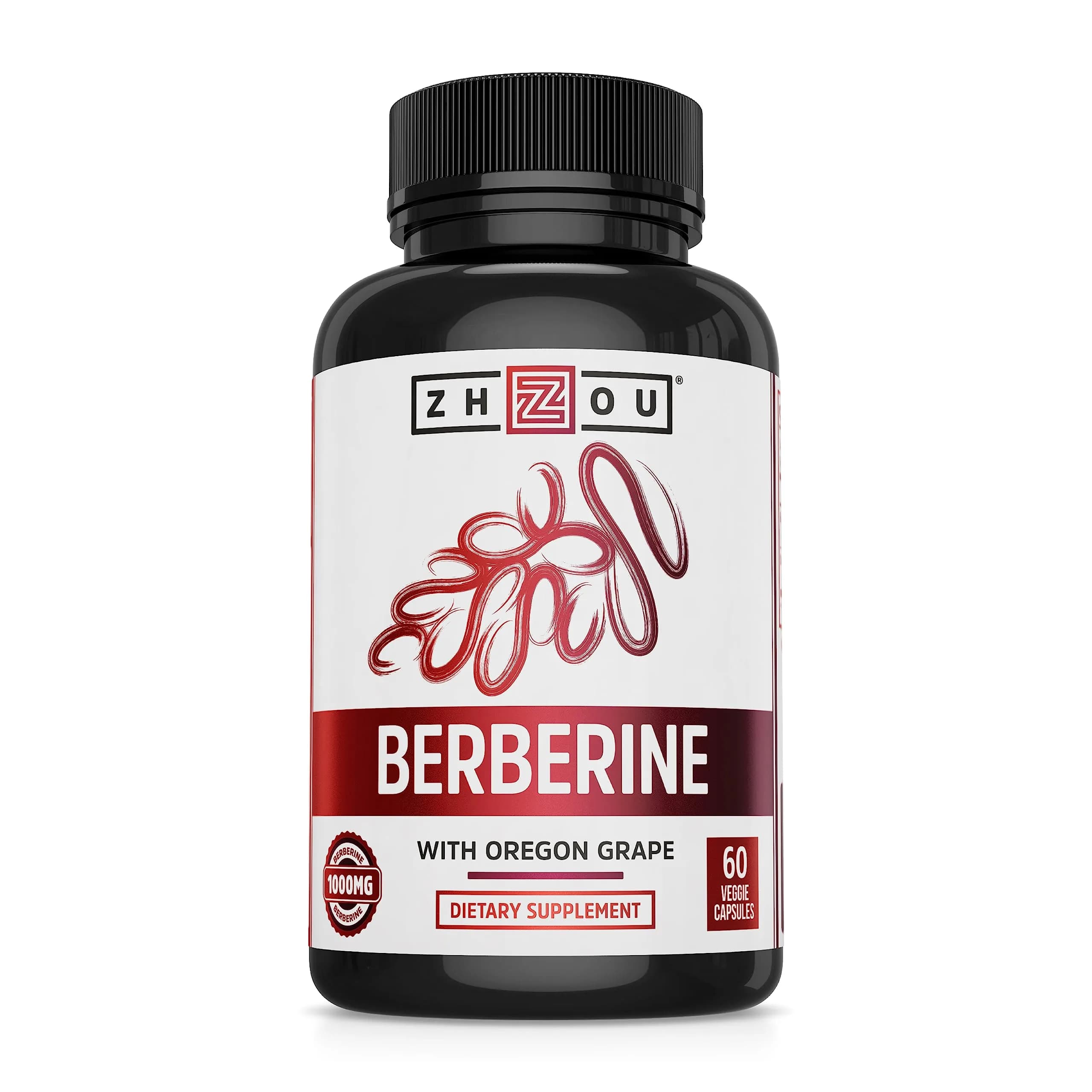 ZHOU Berberine with Oregon Grape | 1000mg Capsules for Gut & Metabolic Health (70-120 chars)