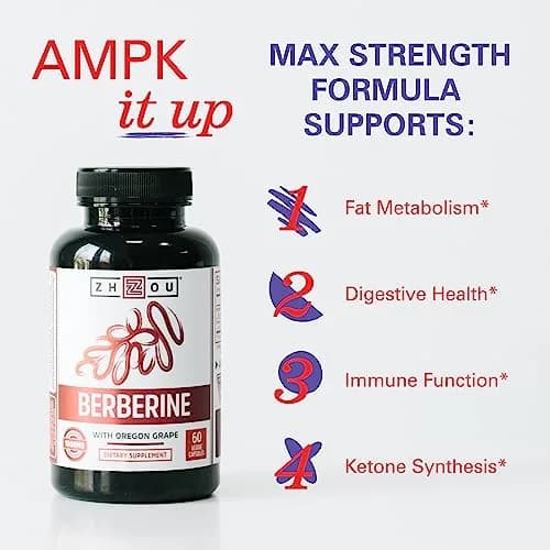 ZHOU Berberine with Oregon Grape | 1000mg Capsules for Gut & Metabolic Health (70-120 chars) thumbnail 2