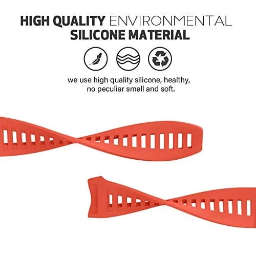 NotoCity Soft Silicone Watch Band for Garmin Instinct 2/Solar/Tactical 22mm (Flame Red) | Durable & Water-Resistant thumbnail 2
