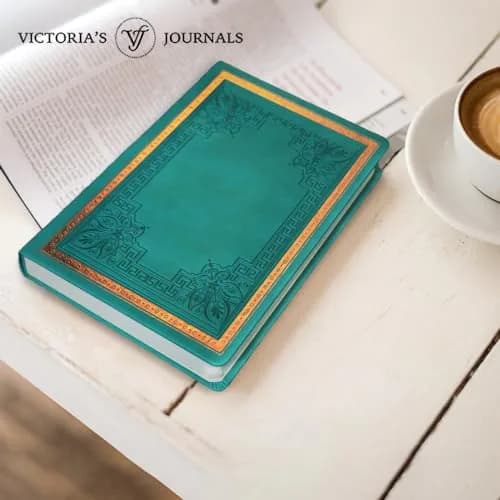 VICTORIA'S JOURNALS Vintage Journal Faux Leather Gilded Edge Hardcover | Elegant A5 Notebook for Creative Writing & Planning thumbnail 6