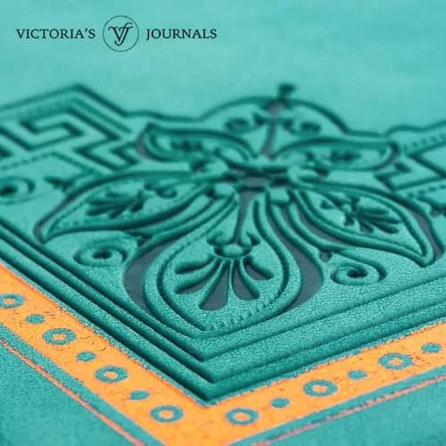VICTORIA'S JOURNALS Vintage Journal Faux Leather Gilded Edge Hardcover | Elegant A5 Notebook for Creative Writing & Planning thumbnail 3