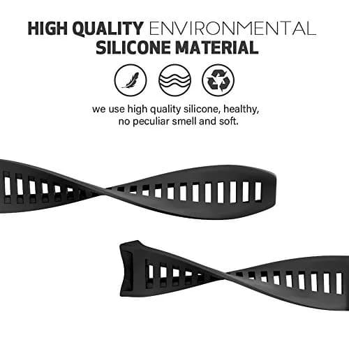 NotoCity Soft Silicone Watch Band for Garmin Instinct 2/Solar/Tactical 20mm Black | Durable & Comfortable Fit thumbnail 2