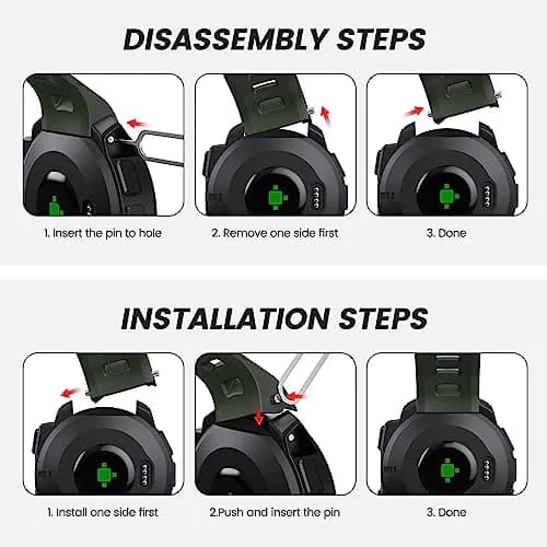 NotoCity Garmin Instinct Band, Soft Silicone Replacement Strap 22mm | Camouflage Army Green thumbnail 4