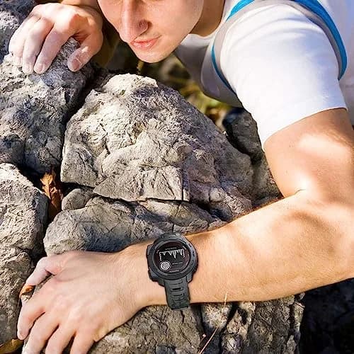 NotoCity Garmin Instinct Band, Soft Silicone Replacement Strap 22mm | Camouflage Army Green thumbnail 6