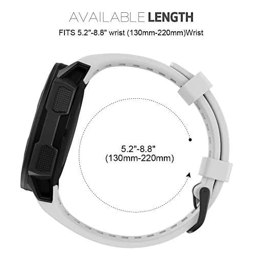 NotoCity Garmin Instinct Watch Band, Soft Silicone Replacement Strap, Camo White | Compatible with Instinct 2/ Solar/Tactical thumbnail 7