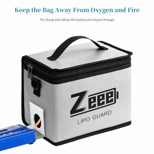 Zeee Fireproof Explosionproof Lipo Bag Battery Storage 21.5*16.5*14.5cm | Fire-Resistant LiPo Safety Bag thumbnail 4