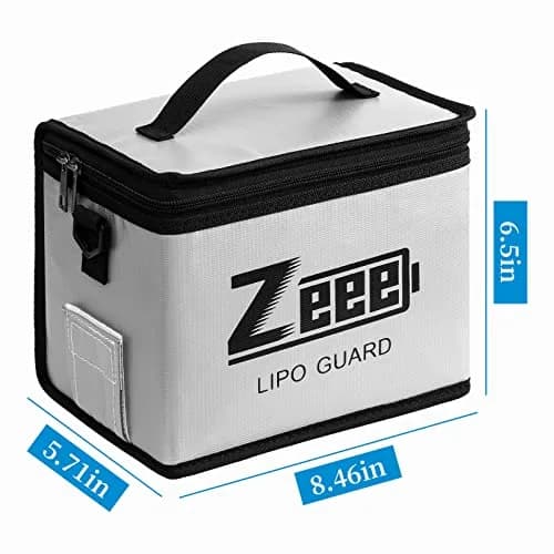 Zeee Fireproof Explosionproof Lipo Bag Battery Storage 21.5*16.5*14.5cm | Fire-Resistant LiPo Safety Bag thumbnail 2