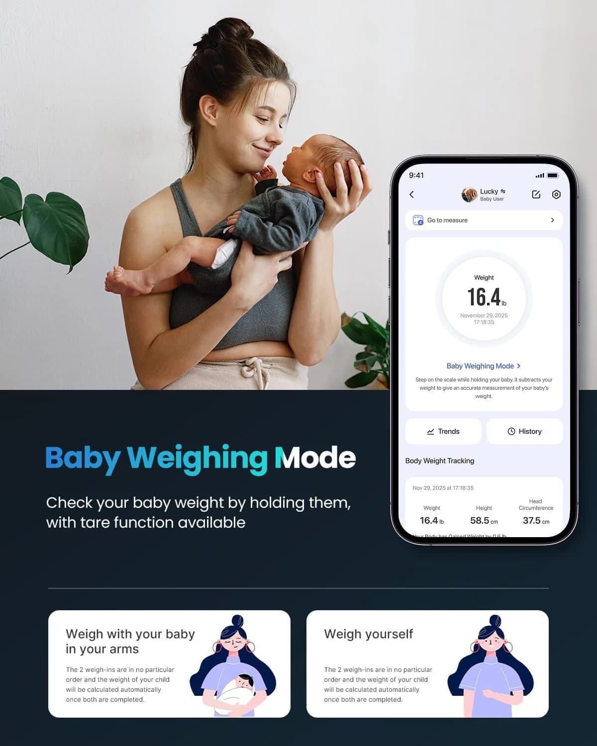 RENPHO Digital Smart Scale, BMI & Body Fat, Bluetooth, 13 Metrics, App Sync, 26cm (10.2") | Accurate Body Composition Tracking - view 6