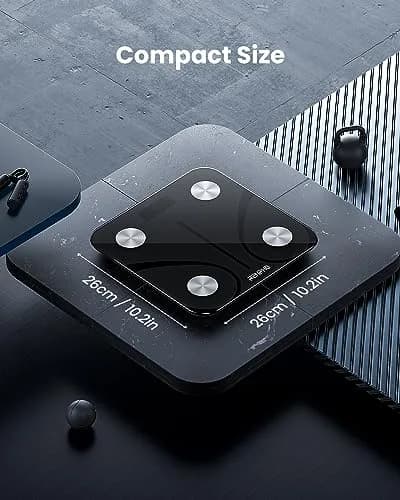 RENPHO Digital Smart Scale, BMI & Body Fat, Bluetooth, 13 Metrics, App Sync, 26cm (10.2") | Accurate Body Composition Tracking thumbnail 8