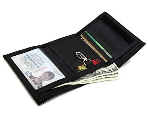 JONYEE Kids Camo Wallet with Hook & Loop Closure, 3 Card Slots, 4.7 x 3.2 x 0.5 Inches | Novelty Black Wallet for Boys and Girls thumbnail 2
