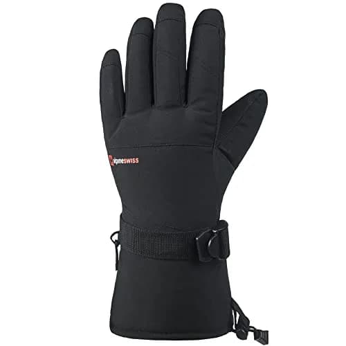 Alpine Swiss Mens Waterproof Snow Ski Gloves XL | Windproof & Thinsulate Warm (enlarged XL size for men) thumbnail 6