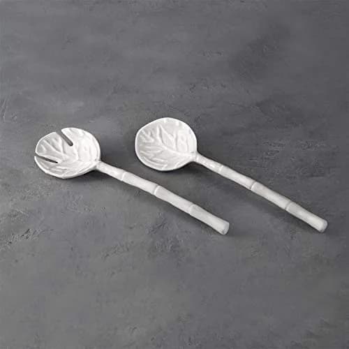 Beatriz Ball Vida Lettuce Salad Servers | Intricate Leaf Design, Durable Melamine, Dishwasher Safe thumbnail 2