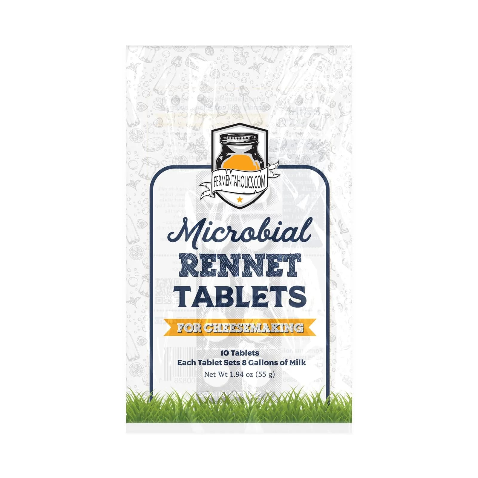Fermentaholics Microbial Rennet Tablets for Cheese Making | Vegetarian Milk Coagulant | Vegan Cheese Making