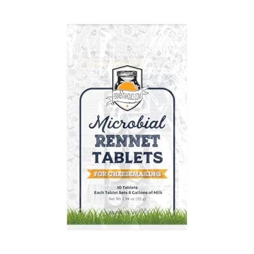 Fermentaholics Microbial Rennet Tablets for Cheese Making | Vegetarian Milk Coagulant | Vegan Cheese Making thumbnail 1