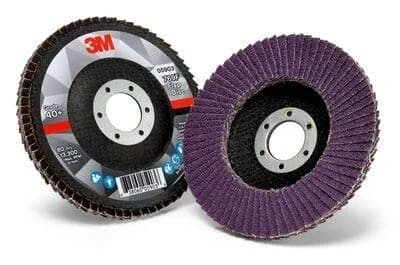 3M Flap Disc 769F Type 27 80+ 5 in x 7/8 in | Ceramic Precision-Shaped Grain for Metalwork thumbnail 2