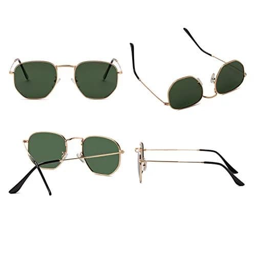 Htms Geometric Sunglasses Polarized UV400 Small Vintage Square Unisex thumbnail 4