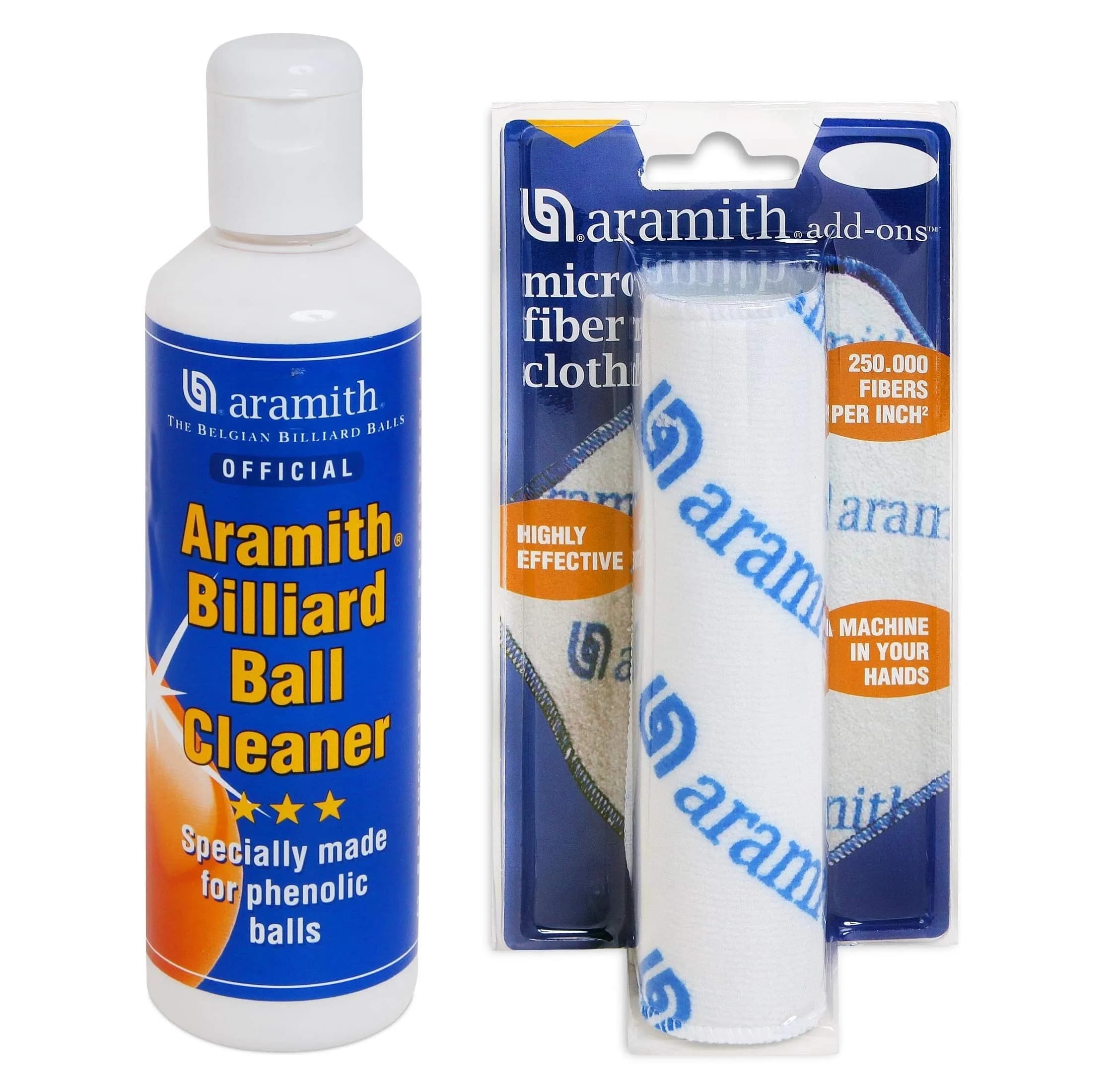 Aramith Phenolic Billiard Ball Cleaner and Restorer 250ml (8.5 fl oz) | Restores Shine & Tack — Pool Ball Cleaner and Cloth