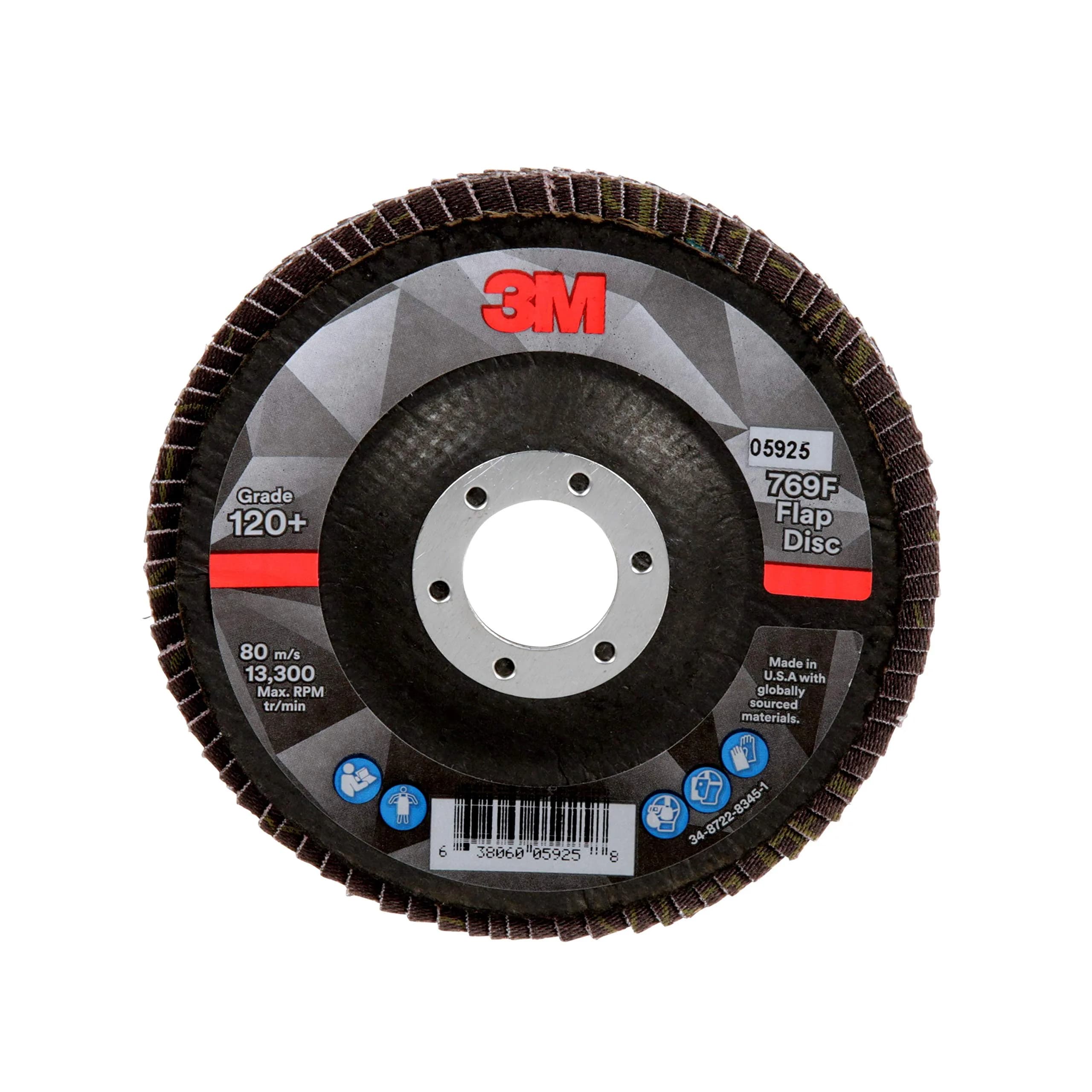 3M Flap Disc 769F 120+ Grit T29 4.5 in x 7/8 in | High-Performance Ceramic Abrasive