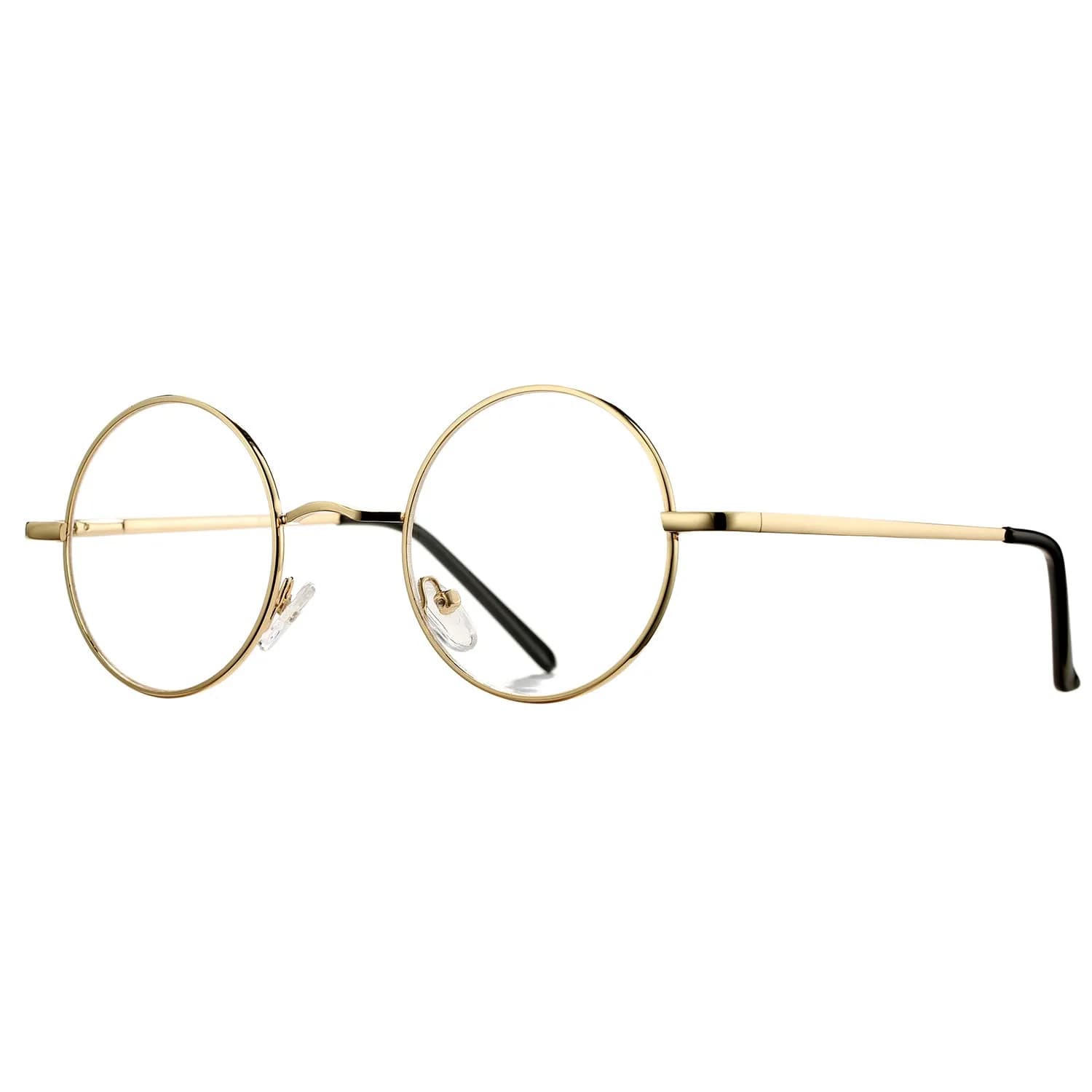 Pro Acme Retro Round Clear Lens Glasses with Metal Frame (Gold) | 46mm Lens Width - main product image