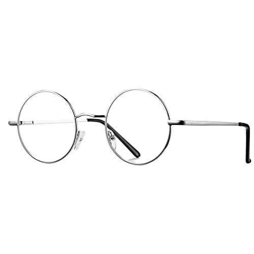 Pro Acme Retro Small Round Metal Frame Clear Lens Eyeglasses 46mm (1.81 inches) | Fashionable Non-Prescription Eyewear thumbnail 1