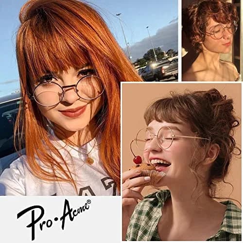 Pro Acme Retro Small Round Metal Frame Clear Lens Eyeglasses 46mm (1.81 inches) | Fashionable Non-Prescription Eyewear thumbnail 5