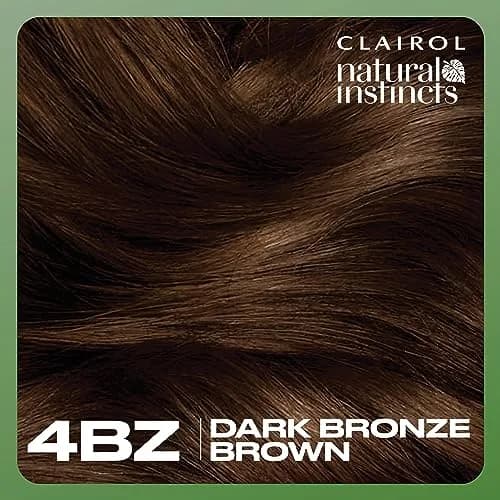 Clairol Natural Instincts Demi-Permanent Hair Dye 4BZ Dark Bronze Brown 525ml (17.55 Fl Oz) | Ammonia-Free Vegan Hair Color thumbnail 8