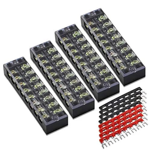 MILAPEAK Terminal Block Strip 8 Circuits 600V 25A | Secure Wiring & Neat Installations thumbnail 1