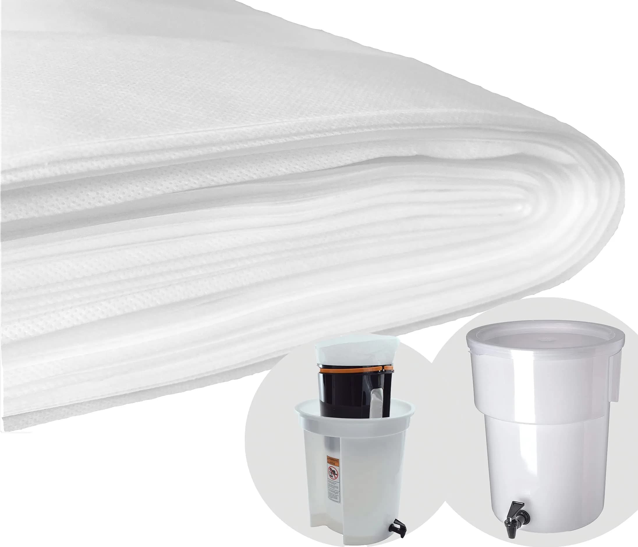 TezPak Commercial Cold Brew Coffee Filters 20" x 20" | Seamless, Thick, 50-Pack for 5-Gallon Systems - main product image