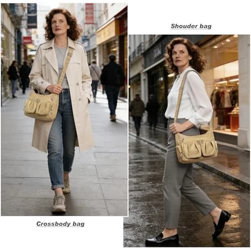 VOLGANIK ROCK Crossbody Purse Standard Size 28.6cm (11.25") | Lightweight Waterproof Nylon Travel Bag for Women thumbnail 2