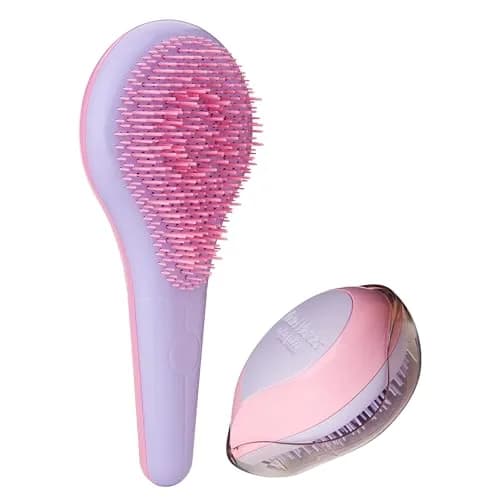 Michel Mercier Home and Travel Detangler Brush Set - Classic & Travel Size - Reduces Frizz & Breakage - Fine Hair - 2 Brushes thumbnail 1