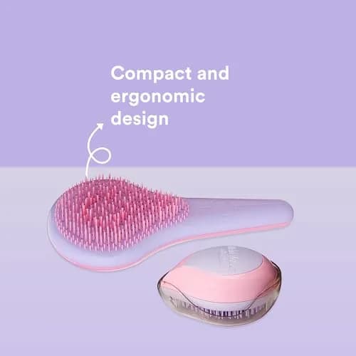Michel Mercier Home and Travel Detangler Brush Set - Classic & Travel Size - Reduces Frizz & Breakage - Fine Hair - 2 Brushes thumbnail 2