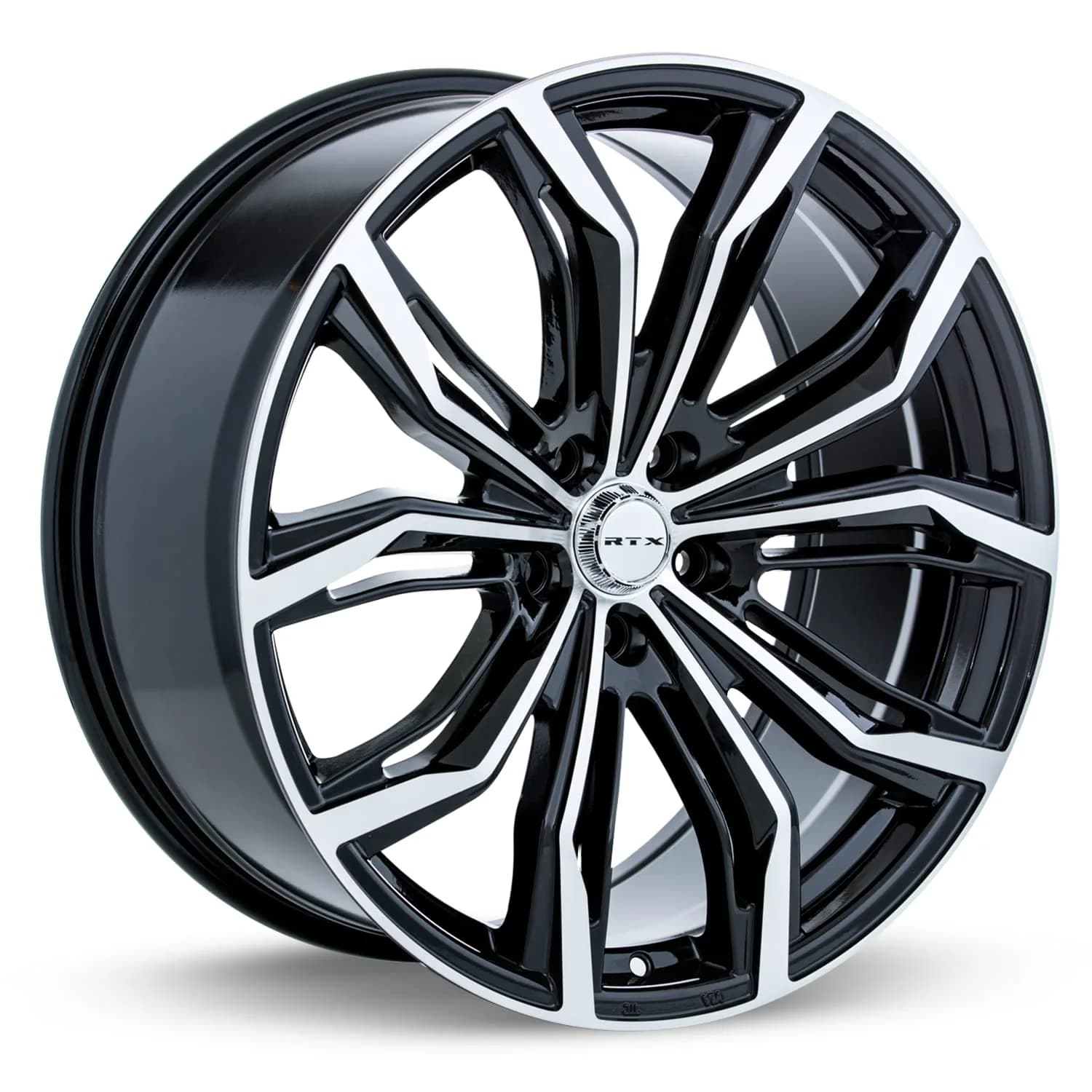 RTX Black Widow 18x8 5x120 ET35 Alloy Wheel | Durable Alloy Steel, 18 inch, Black Machined Finish — black