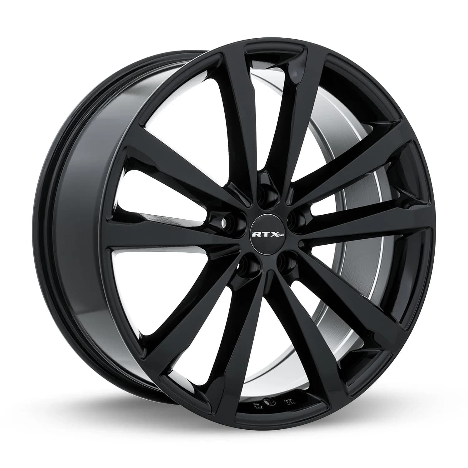 RTX Alloy Wheel Whitley 19x8.5 5x108 ET38 CB63.4 Gloss Black | 19 Inch Aluminum Rim for Cars