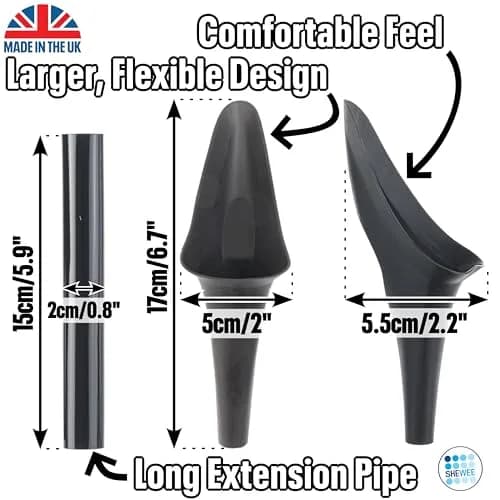 SHEWEE Flexi Female Urinal Funnel Black | Stand to Pee Device for Women thumbnail 6