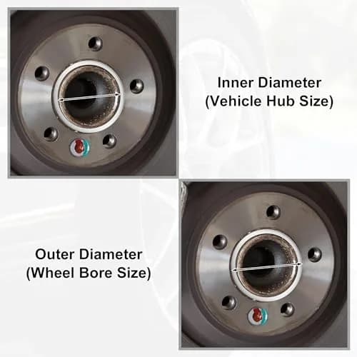 X AUTOHAUX Plastic Hub Centric Rings 57.1mm ID to 66.6mm OD | Eliminate Steering Vibrations thumbnail 8