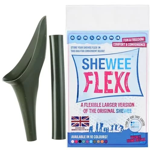 SHEWEE Flexi Female Urinal Funnel 35g (1.23oz) NATO Green | Stand to Pee Device for Women thumbnail 1