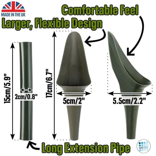 SHEWEE Flexi Female Urinal Funnel 35g (1.23oz) NATO Green | Stand to Pee Device for Women thumbnail 6