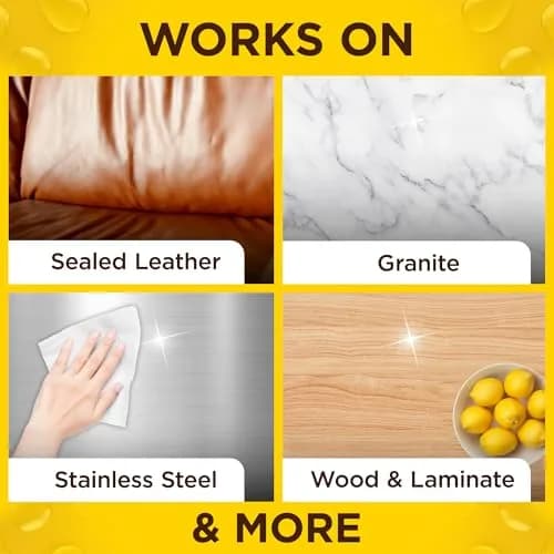 Pledge Pre-Moistened Wood Furniture Wipes, Lemon, 144 Count | Gentle, No Residue, Suitable for Sealed Wood & Surfaces thumbnail 5