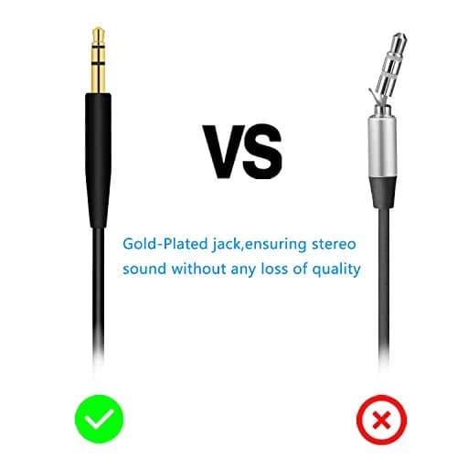 Aquelo Replacement Headphone Cable for Bose QC35 II, QC45, NC700, QC25, SoundLink, SoundTrue (Black, 1.5m) thumbnail 4