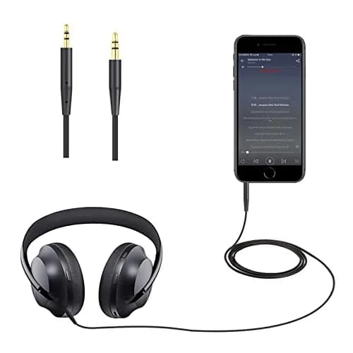 Aquelo Replacement Headphone Cable for Bose QC35 II, QC45, NC700, QC25, SoundLink, SoundTrue (Black, 1.5m) thumbnail 7