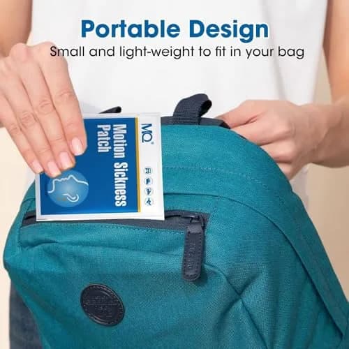 MQ 28ct Motion Sickness Patches Non Drowsy | Waterproof Behind Ear Relief (70-120c) thumbnail 5