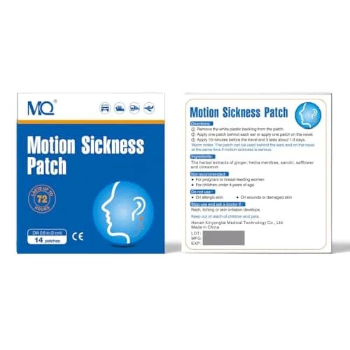 MQ 28ct Motion Sickness Patches Non Drowsy | Waterproof Behind Ear Relief (70-120c) thumbnail 8