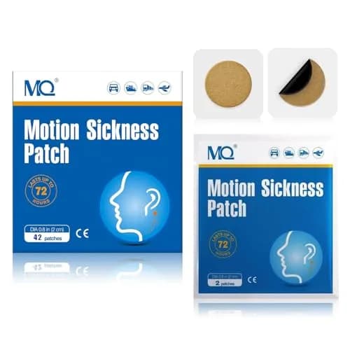 MQ Motion Sickness Patches 42ct | Non Drowsy, Waterproof Behind Ear for Travel & Cruise (70-120 chars) thumbnail 1