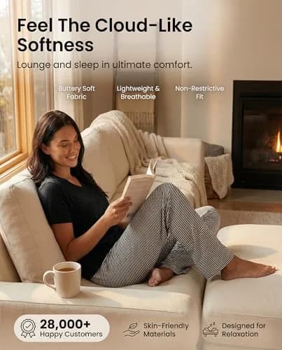 Real Essentials Women's Pajama Sets Short Sleeve | Silky Soft, Relaxed Fit, 2-Pack, US Sizing thumbnail 4