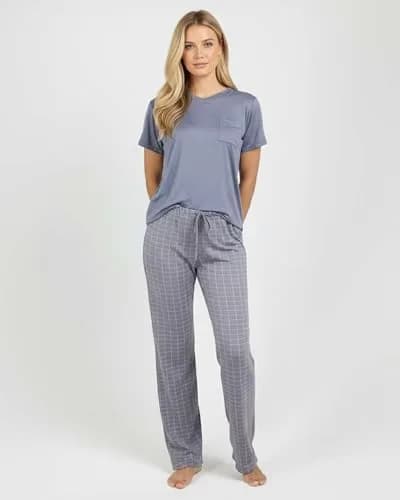 Real Essentials Women's Pajama Sets Short Sleeve | Silky Soft, Relaxed Fit, 2-Pack, US Sizing thumbnail 5