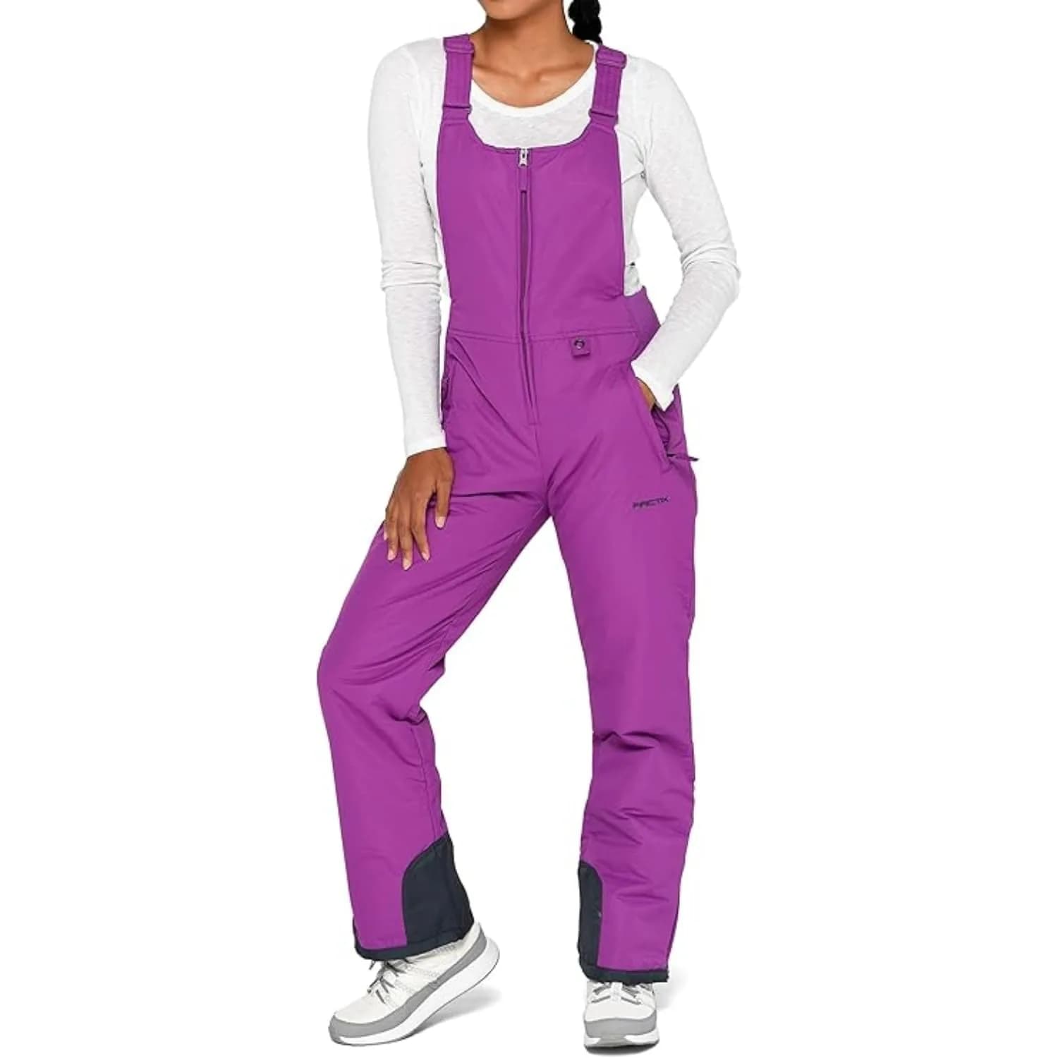 Arctix Kids Insulated Snow Bib Overalls Large | Warm, Water-Resistant, Easy Fit for Snow Adventures — Amethyst