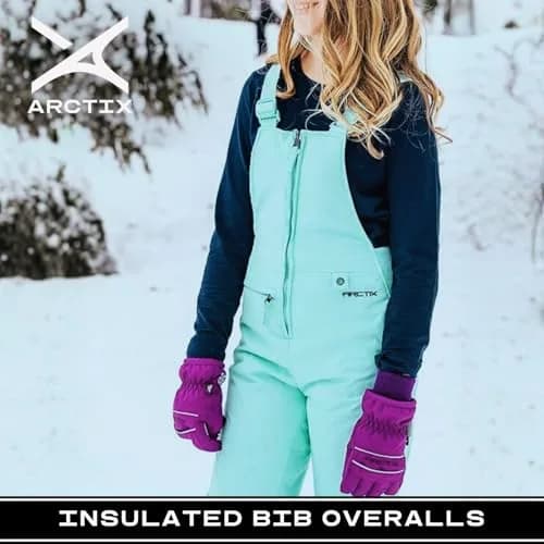 Arctix Kids Insulated Snow Bib Overalls, Amethyst, Medium | All-Weather Kids Snow Gear thumbnail 4